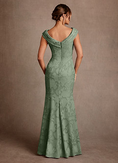 Azazie Aberdeen Suknie dla Matki Panny Młodej Osłona Pofałdowany Kwiatowe wypalenie Długość podłogi Sukienka image2