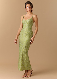 Paulina Világos Sárgászöld Maxi ruha image3