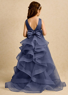 Azazie Lior Flower Girl Dresses Stormy Ball-Gown Pleated Tulle Dress image1