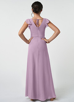 Azazie Claudine Junior Wisteria A-Line Pleated Chiffon Dress image2