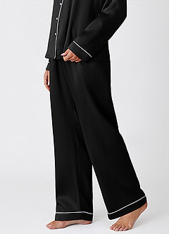 front 100% Washable Silk Pajama Pants