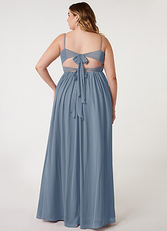 Azazie Zeya Bridesmaid Dresses Twilight A-Line V-Neck Pleated Chiffon Dress image7