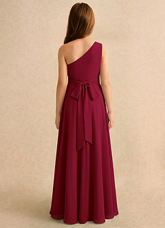 Azazie Puddles Girls Formal Flower Girl Klänningar Klä A-Line i Chiffong Ena axeln image2