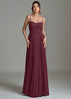 Azazie Catie Bridesmaid Dresses Cabernet A-Line Sweetheart Neckline Chiffon Dress image4