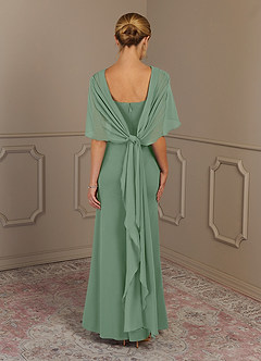 Azazie Dion Mother of the Bride Dresses Matcha Sheath Scoop Stretch Crepe Dress image6
