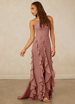 Christian Siriano Bridal for Azazie 1006 Bridesmaid Dresses Cedar Rose Mermaid Ruched Chiffon Dress image4