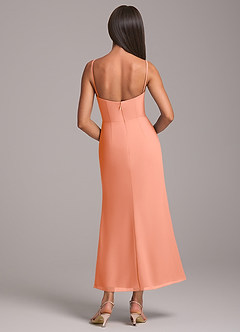 Azazie Saige Bridesmaid Dresses Sunset Sheath Off the Shoulder Chiffon Convertible Dress image8