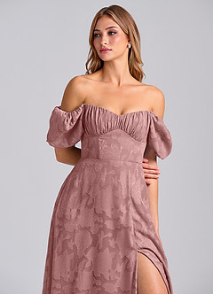 Azazie Mirian Suknie dla druhen Linia A Dekolt w kształcie serca Kwiatowe wypalenie Do ziemi Sukienka image2