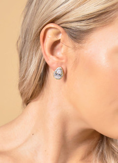 front Teardrop Stud Earrings