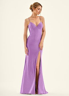 Twinkle Purple Mermaid Prom Dress image4