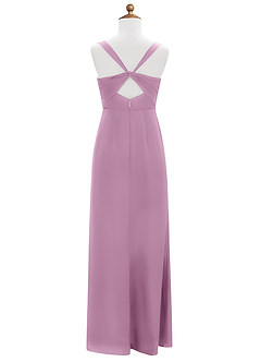 Azazie Mero Junior Wisteria Mermaid Pleated Stretch Satin Dress image8