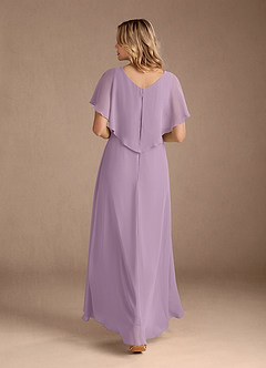 Azazie Eliza Mother of the Bride Dresses Wisteria A-Line V-Neck Pleated Chiffon Dress image9