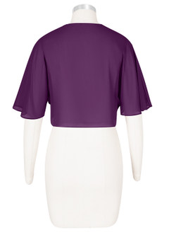 front Azazie Dopasowany kolor Salome Chiffon Wrap