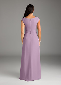 Azazie Bettina Abiti per la Madre della Sposa Abito A-Line in Chiffon Pizzo Glicine image4