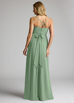 Azazie Llana Maternity Bridesmaid Dresses A-Line Chiffon Floor-Length Dress image2