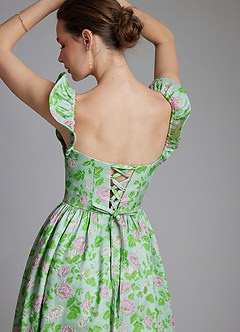 Azazie Ariyah Kleider zum Anprobieren zu Hause A-Linie Korsett Brokat Kleid Mintfarbenes Mauve image8