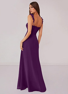 Barbie ♥ Azazie Bridesmaid Dresses Grape A-Line Sweetheart Neckline Chiffon Dress image2