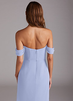 Azazie Saige Bridesmaid Dresses Lavender A-Line Off the Shoulder Chiffon Convertible Dress image6