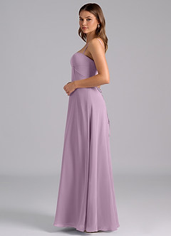 Azazie Valentine Bridesmaid Dresses Wisteria A-Line Corset Chiffon Dress image4