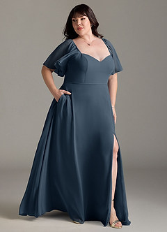 Azazie Chloe Bridesmaid Dresses Neptune A-Line Sweetheart Neckline Chiffon Dress image10