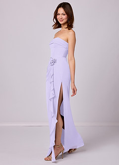 Barbie ♥ Azazie Bridesmaid Dresses Lilac Sheath Strapless Chiffon Convertible Dress image2