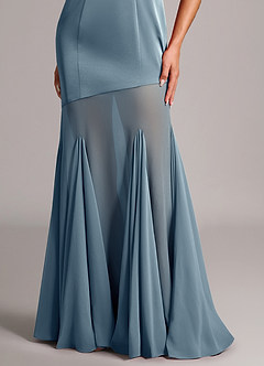 Azazie Uma Final Sale Dusty Blue Mermaid Strapless Chiffon Convertible Dress image6