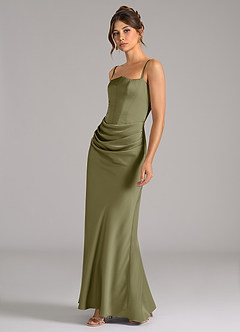 Azazie Debby Bridesmaid Dresses Pistachio Mermaid Strapless Stretch Satin Convertible Dress image6