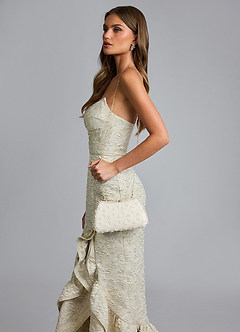 front Pearl Beaded Clutch