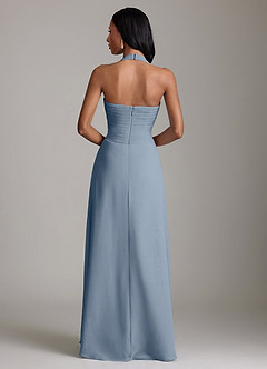 Azazie Clarisa Vestidos de damas de honor Vestido de Crepúsculo de Gasa de Corte en A con Plisado image2