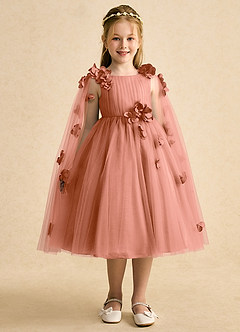 Azazie Staria vestidos de niña de las flores Vestido de Mai Tai de Tul de Princesa con Volante image6