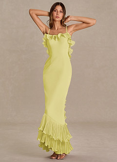 Vionette  Lemon Sorbet Ruffle Maxi Dress image1