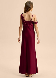 Azazie Madelyn Junior Klä av Tubklänning i Stretch Satin Av axeln image2