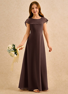 Azazie Kittie Girls Formal Flower Girl Klänningar Klänning A-Line i Chiffong image1
