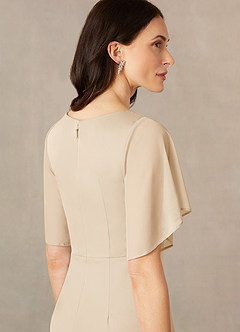 Azazie Selah Abiti per la Madre della Sposa Abito A-Line in Maglia Increspato con Scollo a V Champagne image5