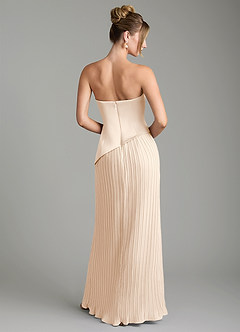 Azazie Tierney Bridesmaid Dresses White Alabaster A-Line Strapless Chiffon Convertible Dress image13