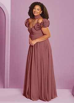 Barbie ♥ Azazie Bridesmaid Dresses Amethyst A-Line Off the Shoulder Chiffon Convertible Dress image5
