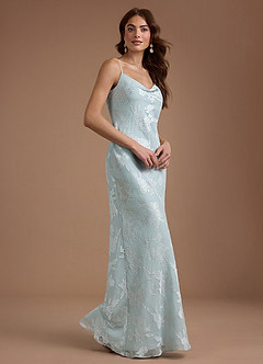 Maxi jurk Yulia Mistblauw image5