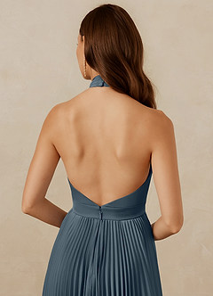 Christian Siriano Bridal for Azazie 1007 Bridesmaid Dresses Twilight A-Line Pleated Stretch Satin Dress image7