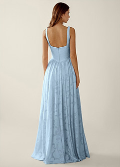 Megan Sky Blue Lace A-line Prom Dress image2