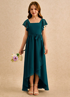 Azazie Milly Girls Formal Flower Girl Klänningar Klä A-Line i Chiffong Plisserad image3