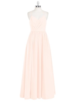 Azazie Cora Bridesmaid Dresses Pearl Pink A-Line Pleated Chiffon Dress image53