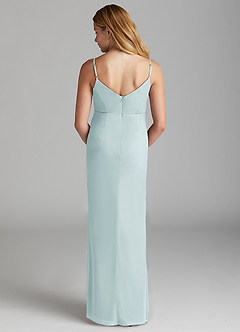 Azazie Deandra Junior Mist Sheath Mesh Dress image2