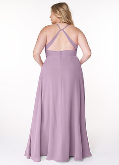 Azazie Davis Bridesmaid Dresses Wisteria A-Line V-Neck Chiffon Dress image8