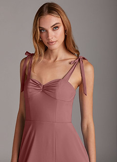 Azazie Marin Final Sale Black A-Line Sweetheart Neckline Stretch Chiffon Dress image6