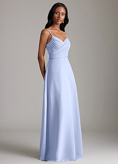 Azazie Kali Brudtärnklänningar Klä av A-Linje i Chiffong Plisserad Is image3