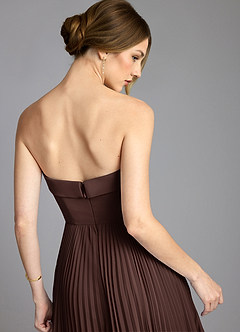 Azazie Mariana Bridesmaid Dresses Ganache A-Line Strapless Chiffon Dress image6