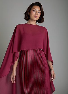 Azazie Micah Brautjungfernkleider Wandelbar A-Linie Korsett Stretch-Satin Kleid Burgunderrot image3