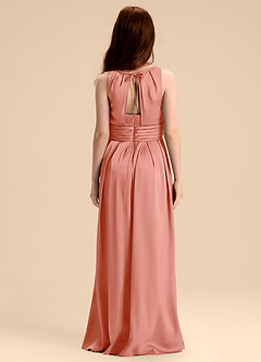 Azazie Bibiane Junior Klä av A-Line i Stretch Satin Plisserad image2