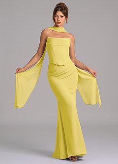 Azazie Sorrel Suknie dla druhen Syrena Gorset Szyfon Do ziemi Sukienka image1