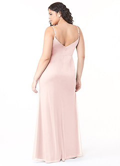 Azazie Deandra Bridesmaid Dresses Rose Petal Mermaid Pleated Mesh Dress image7